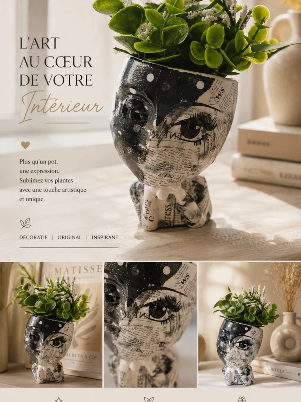 unique  Pot plant flower, deco